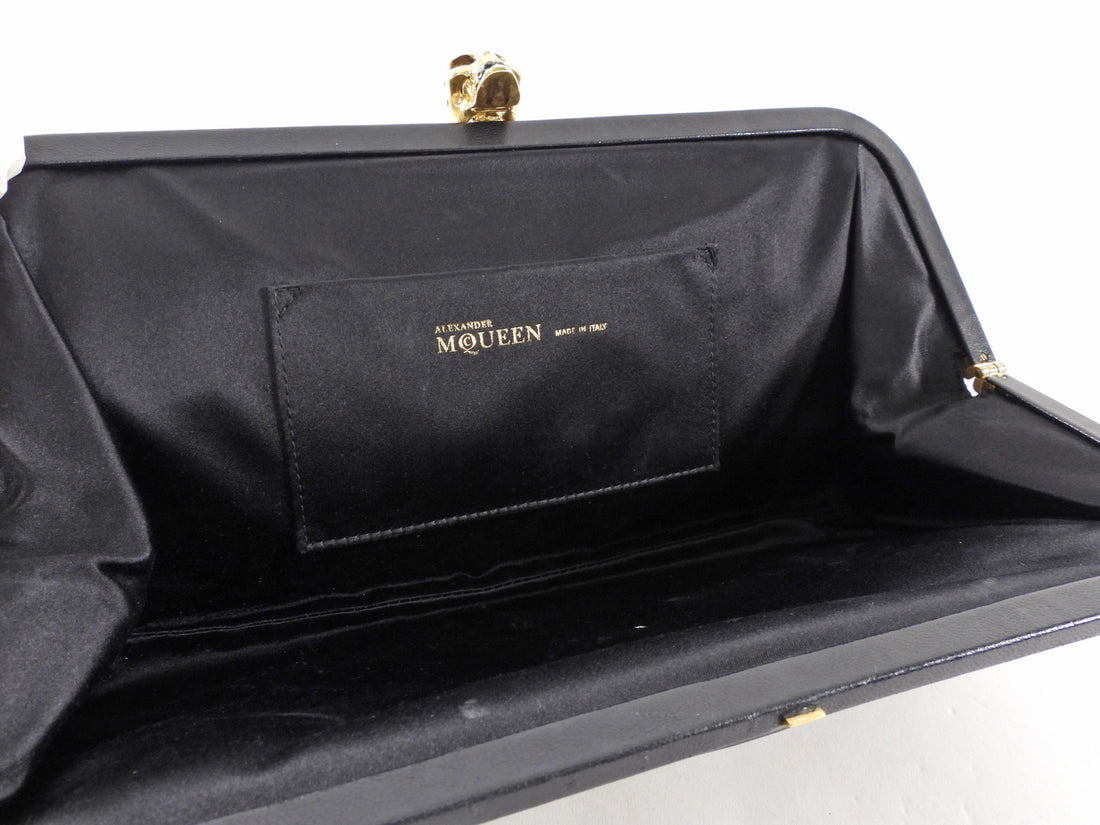 Alexander McQueen Convertible Canvas / Leather Skull Clutch
