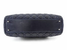 Dior Midnight Navy Cannage Quilted Soft Lambskin Large Tote Bag