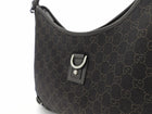 Gucci Dark Brown GG Monogram Canvas Abbey Shoulder Hobo Bag