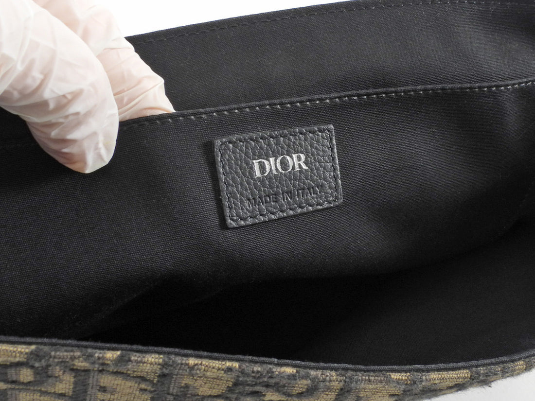 Christian Dior Explorer Brown Oblique Canvas Messenger Bag