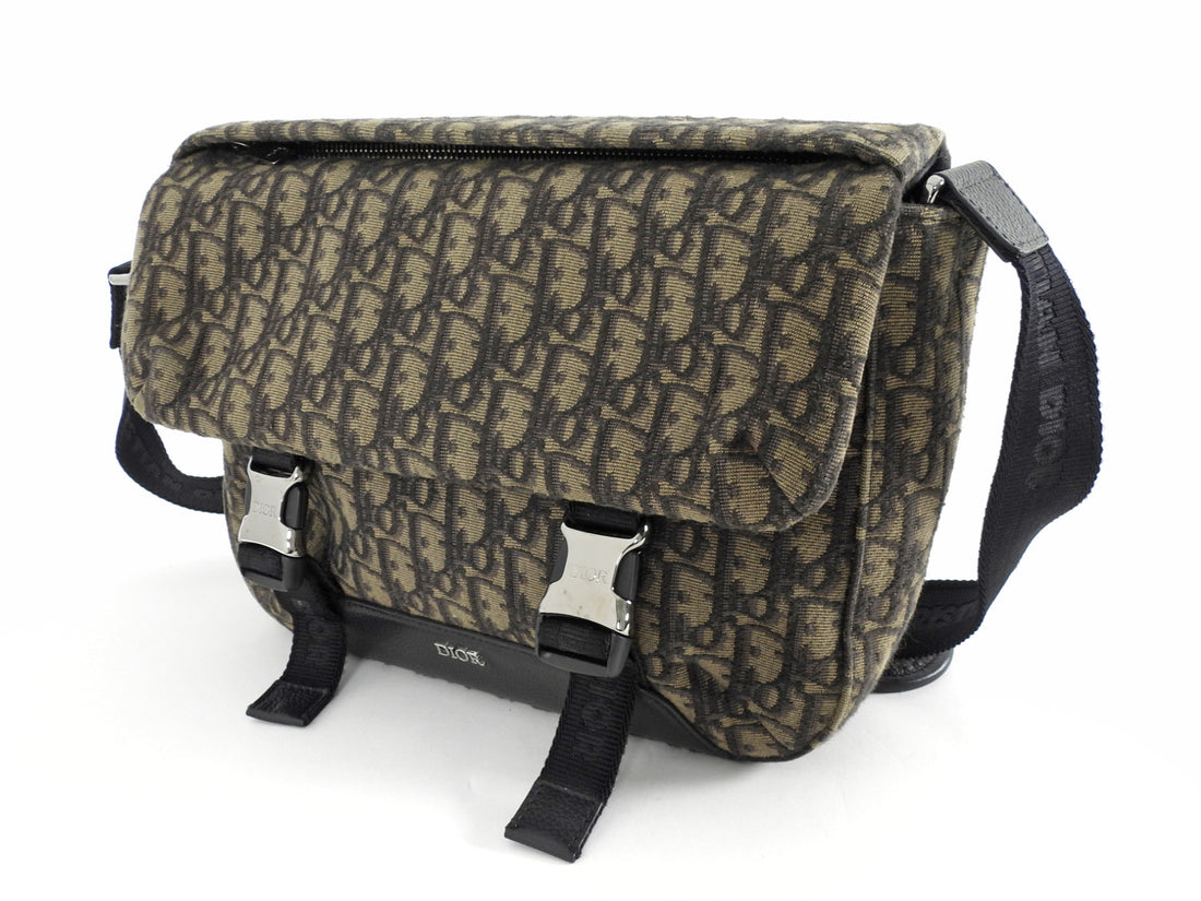 Christian Dior Explorer Brown Oblique Canvas Messenger Bag