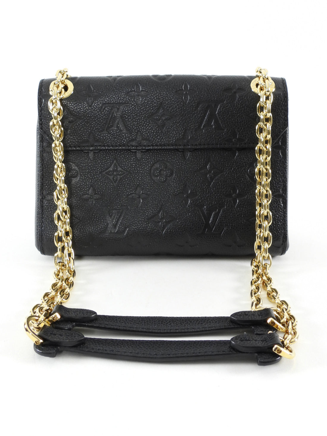 Louis Vuitton Small Vavin Black Empreinte Monogram Leather Wallet on Chain