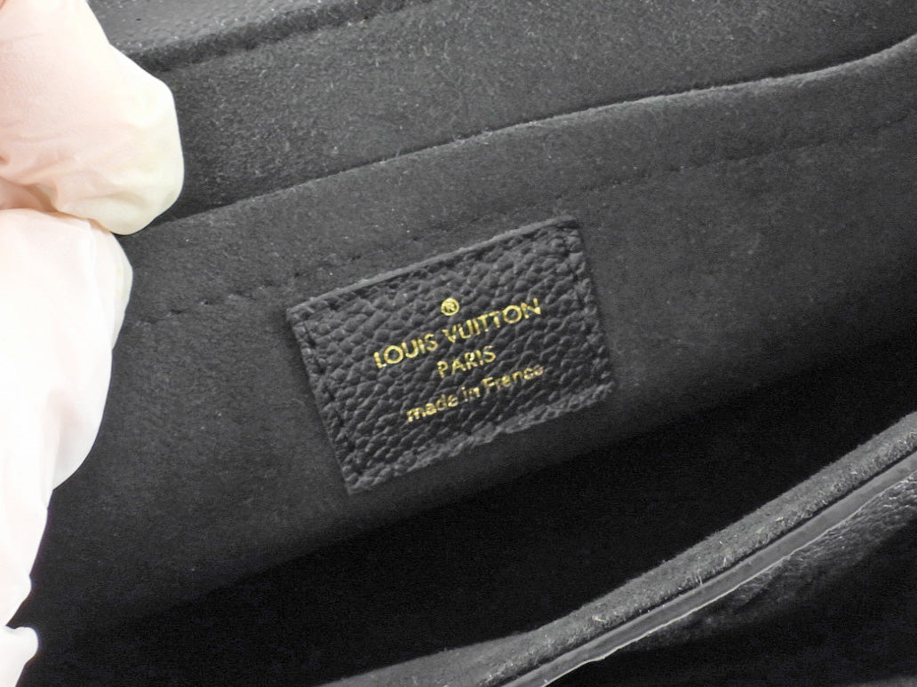 Louis Vuitton Small Vavin Black Empreinte Monogram Leather Wallet on Chain