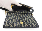 Dior 30 Montaigne Navy Blue Oblique Canvas 2 in 1  Pouch Bag
