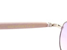 Gold & Wood Vintage Oval Purple Gradient Lens Sunglasses 365.16