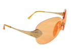 Dior Orange x John Galliano Vintage SS2000 Clear Acetate Pilot Shield Sunglasses