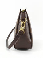 Louis Vuitton Vintage 2002 Mini Trousse Pochette Brown Damier Ebene Coated Canvas Pouch on Strap