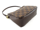 Louis Vuitton Vintage 2002 Mini Trousse Pochette Brown Damier Ebene Coated Canvas Pouch on Strap