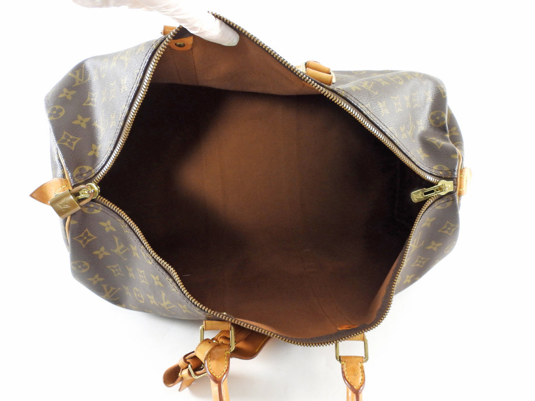 Louis Vuitton Vintage 1993 Keepall 50 Brown Monogram Coated Canvas Duffle Bag