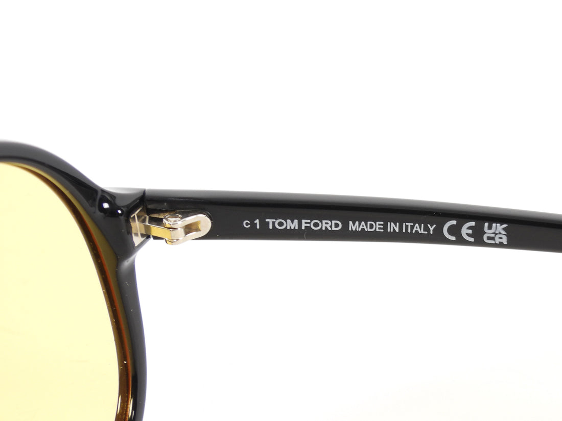 Tom Ford Black Drew TF974 Acetate Aviator Sunglasses