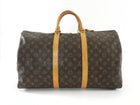 Louis Vuitton Vintage 1993 Keepall 50 Brown Monogram Coated Canvas Duffle Bag