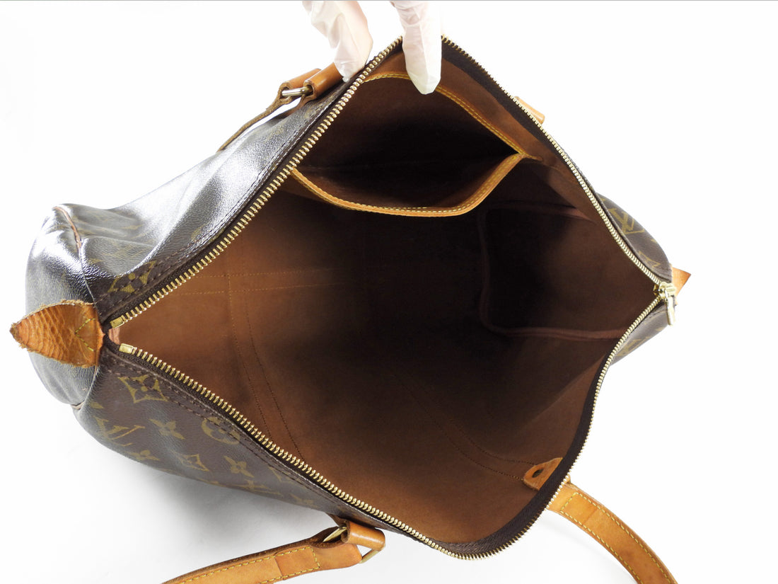 Louis Vuitton 1995 Vintage Sac Flanerie 45 Brown Monogram Coated Canvas Shoulder Tote Bag