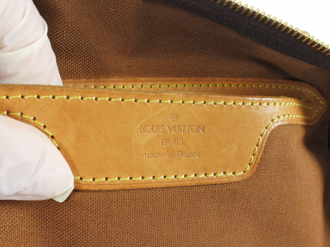 Louis Vuitton 1995 Vintage Sac Flanerie 45 Brown Monogram Coated Canvas Shoulder Tote Bag