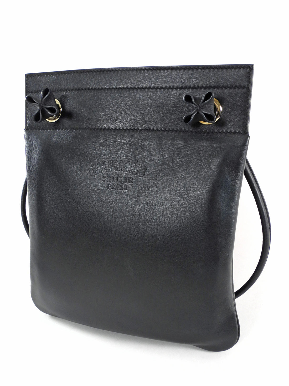 Hermes Aline TPM Black Swift Leather Mini Grooming Bag