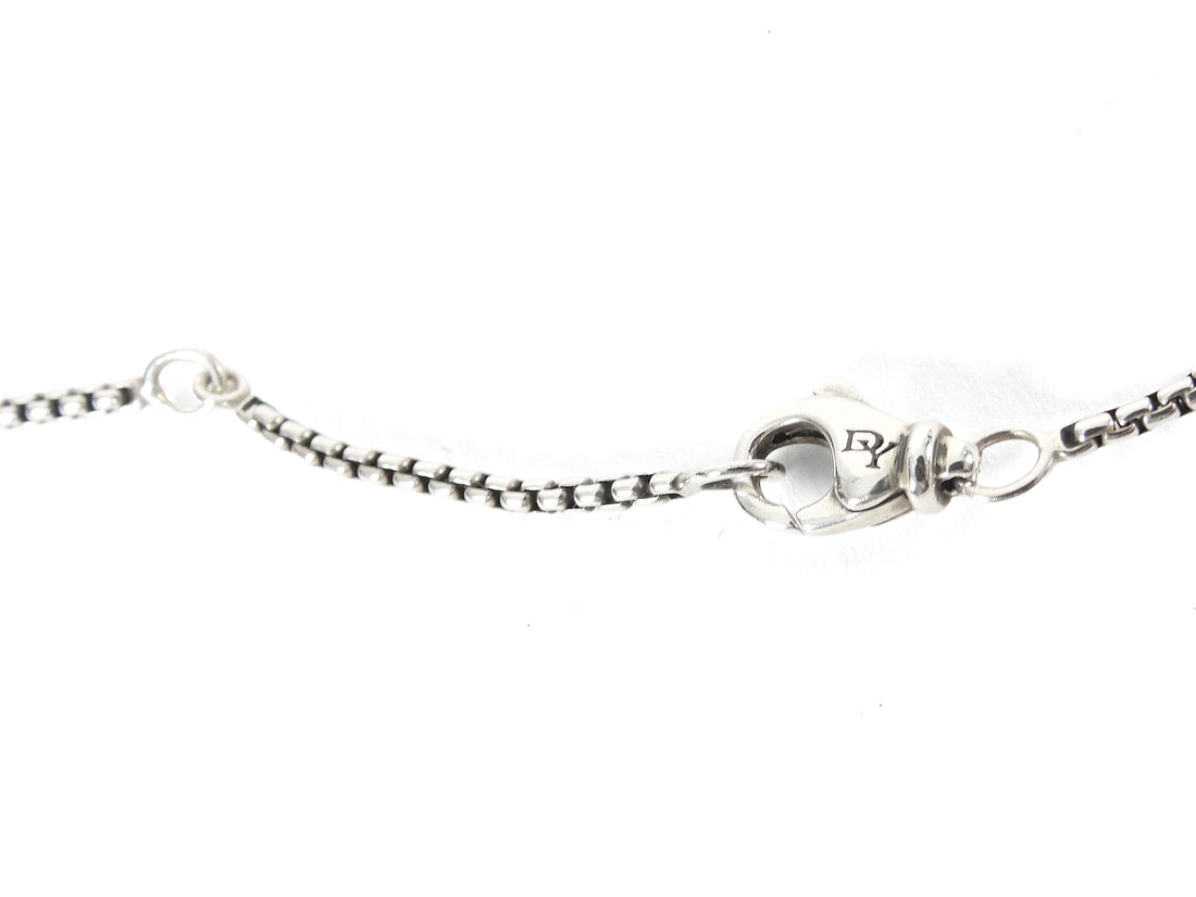 David Yurman Black Silver 14mm Black Onyx Sterling Infinity Pendant Necklace