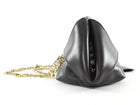 Ferragamo Brown Smooth Folded Leather Gancini Chain Small Shoulder Bag
