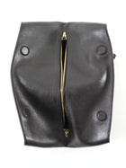 Ferragamo Brown Smooth Folded Leather Gancini Chain Small Shoulder Bag