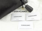 Ferragamo Brown Smooth Folded Leather Gancini Chain Small Shoulder Bag