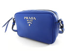 Prada Blue Leather Bandoliera Small Crossbody Bag