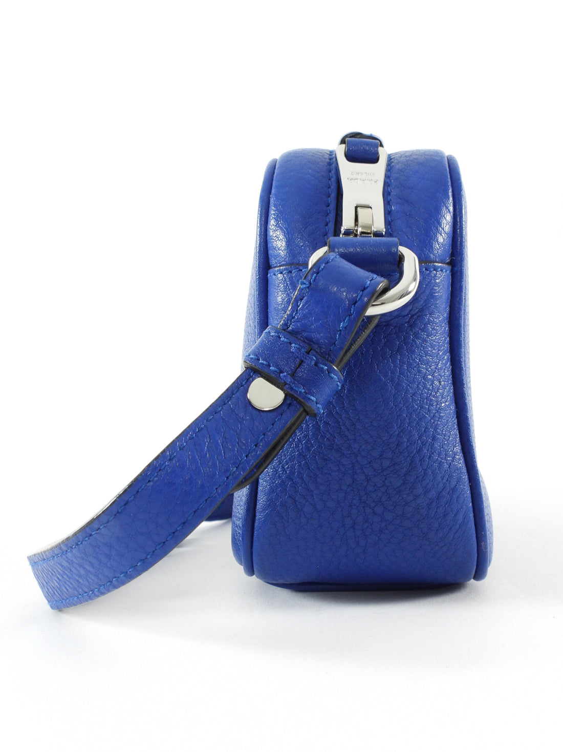 Prada Blue Leather Bandoliera Small Crossbody Bag