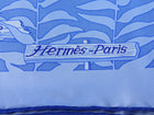Hermes Blue Jardins de Nouvelle Angleterre Silk 90cm Scarf