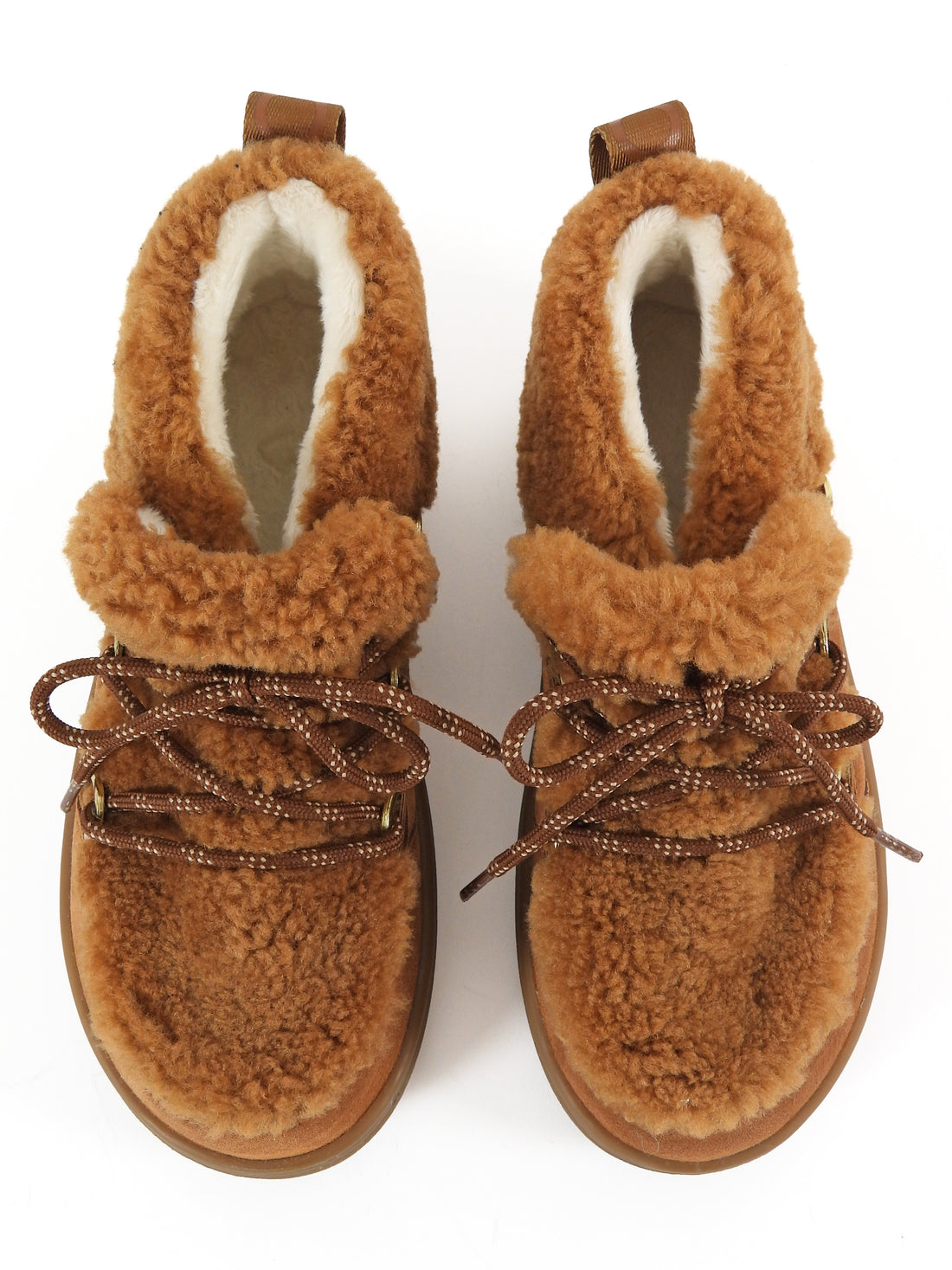Bogner Cognac Brown Chamonix Shearing Suede Ankle Boots - 7