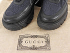 Gucci Midnight Navy and Black Monogram Nylon Combo Romance Derby Shoes - 35