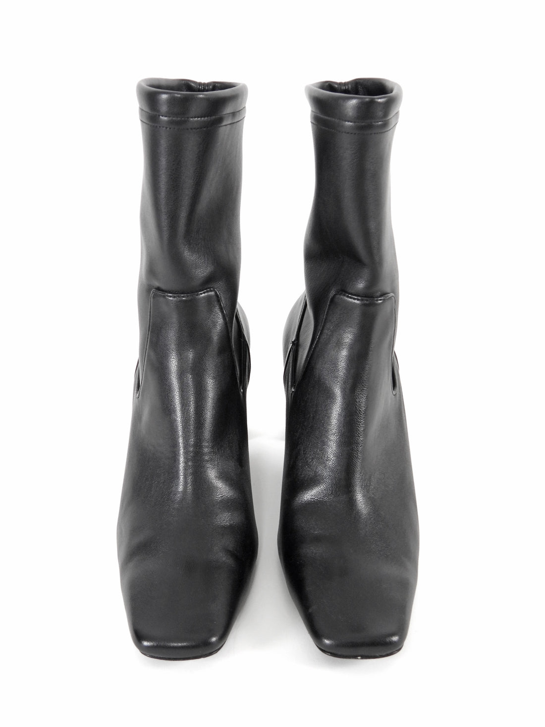 Coperni Black Stretch Nappa Leather Curve Heel Ankle Boots - 36