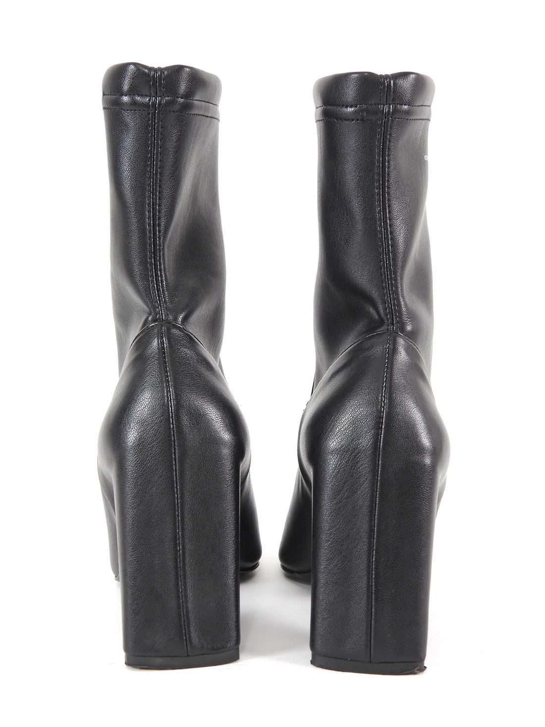 Coperni Black Stretch Nappa Leather Curve Heel Ankle Boots - 36