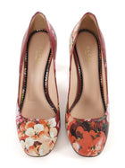 Gucci Red Blooms Floral 90mm Pumps - 36