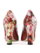Gucci Red Blooms Floral 90mm Pumps - 36