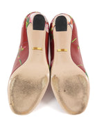 Gucci Red Blooms Floral 90mm Pumps - 36