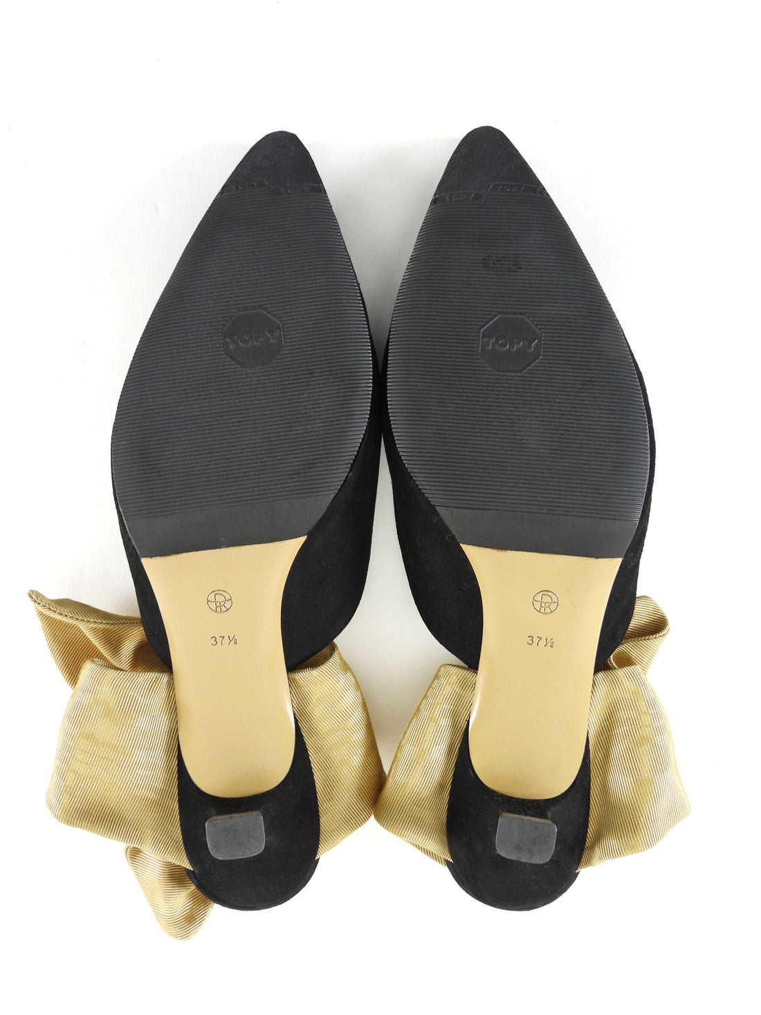 The Row Black Suede Coco Mule Kitten Heels - 37.5
