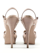 Yves Saint Laurent Blush Pink Tribute Platform Heeled Sandals - 37