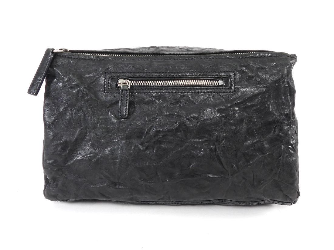 Givenchy Black Aged Pepe Leather Medium Satchel Bag