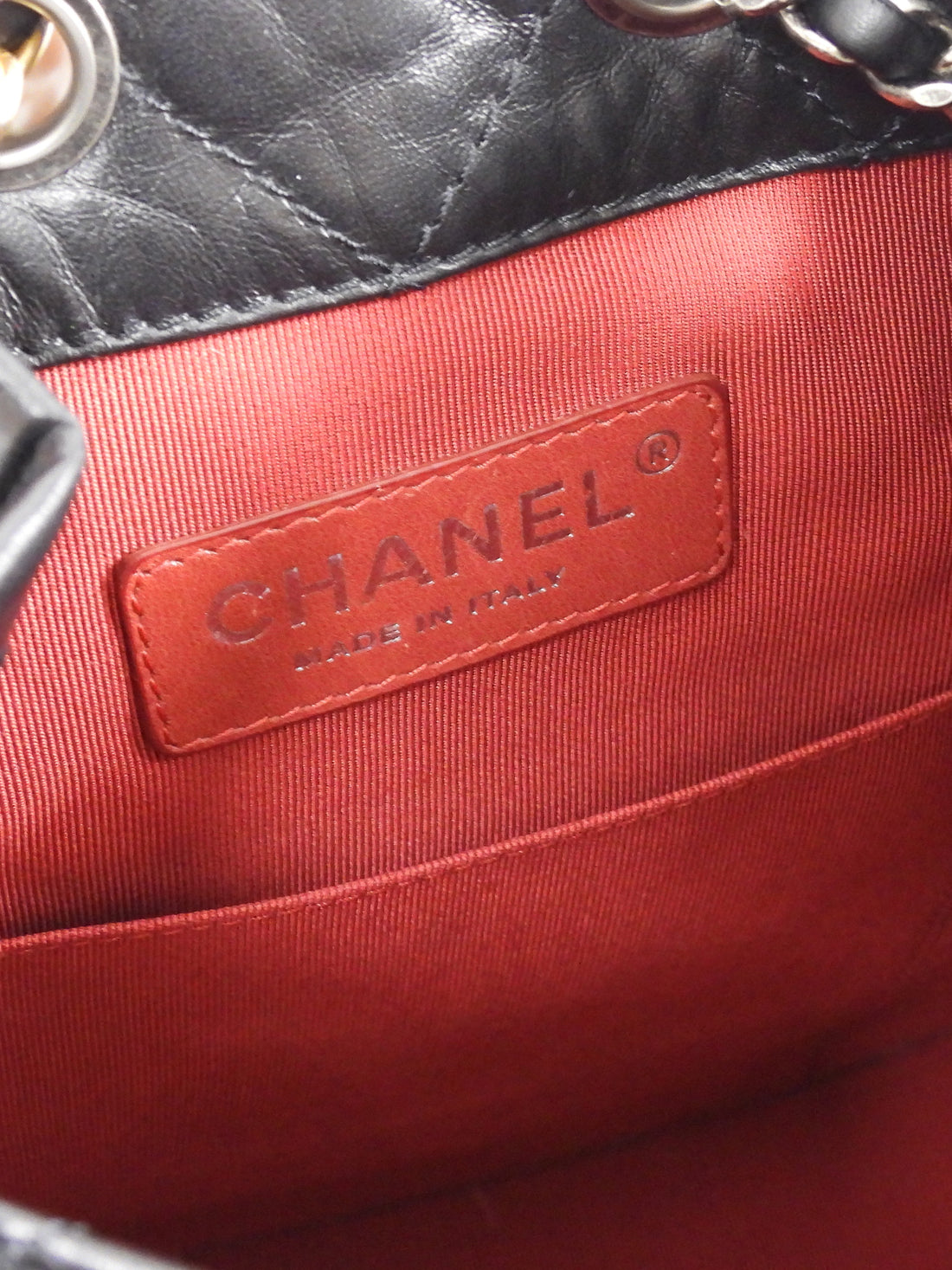 Chanel Black Small Quilted Leather Gabrielle Chain Small Backpack Bag