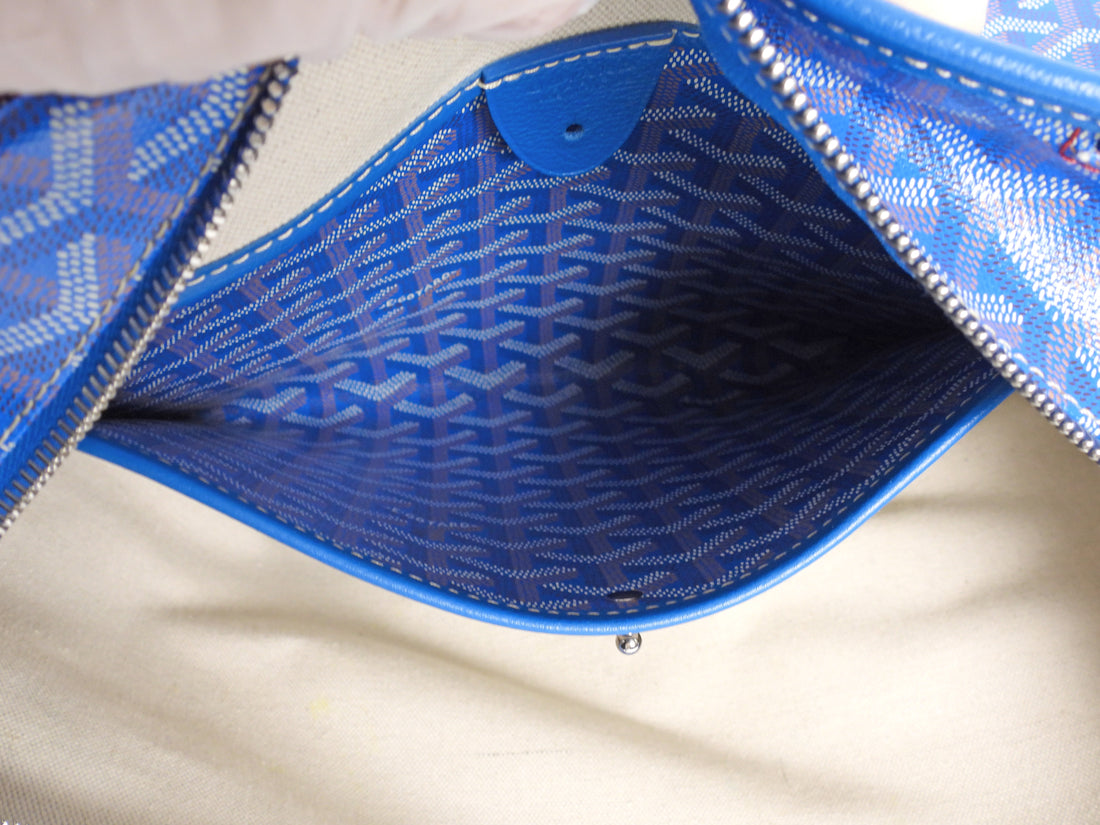 Goyard Blue Goyardine Coated Canvas Artois MM Tote Bag