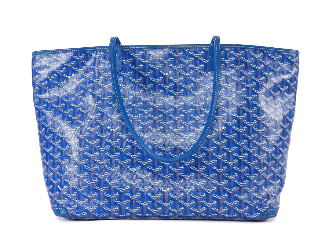 Goyard Blue Goyardine Coated Canvas Artois MM Tote Bag