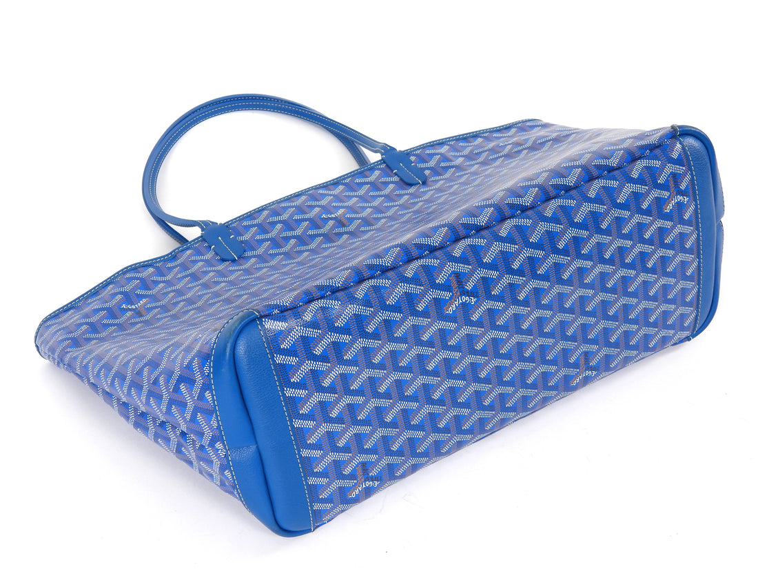 Goyard Blue Goyardine Coated Canvas Artois MM Tote Bag