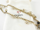 Chanel 06A Faux Pearl, Resin and Enamel CC Charm Gold Tone Chain Necklace