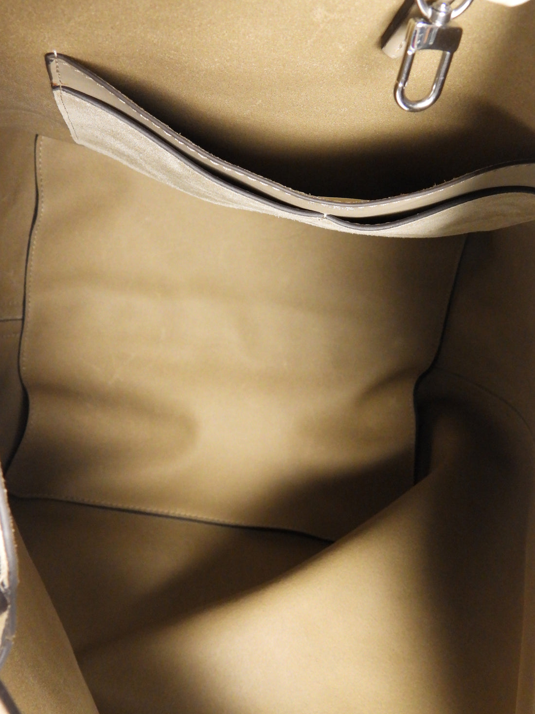 Toteme Taupe beige Belted Suede Large Tote Bag