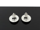 Hermes Silver Tone Orange Enamel Round Clip On Earrings