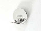 Hermes Silver Tone Orange Enamel Round Clip On Earrings