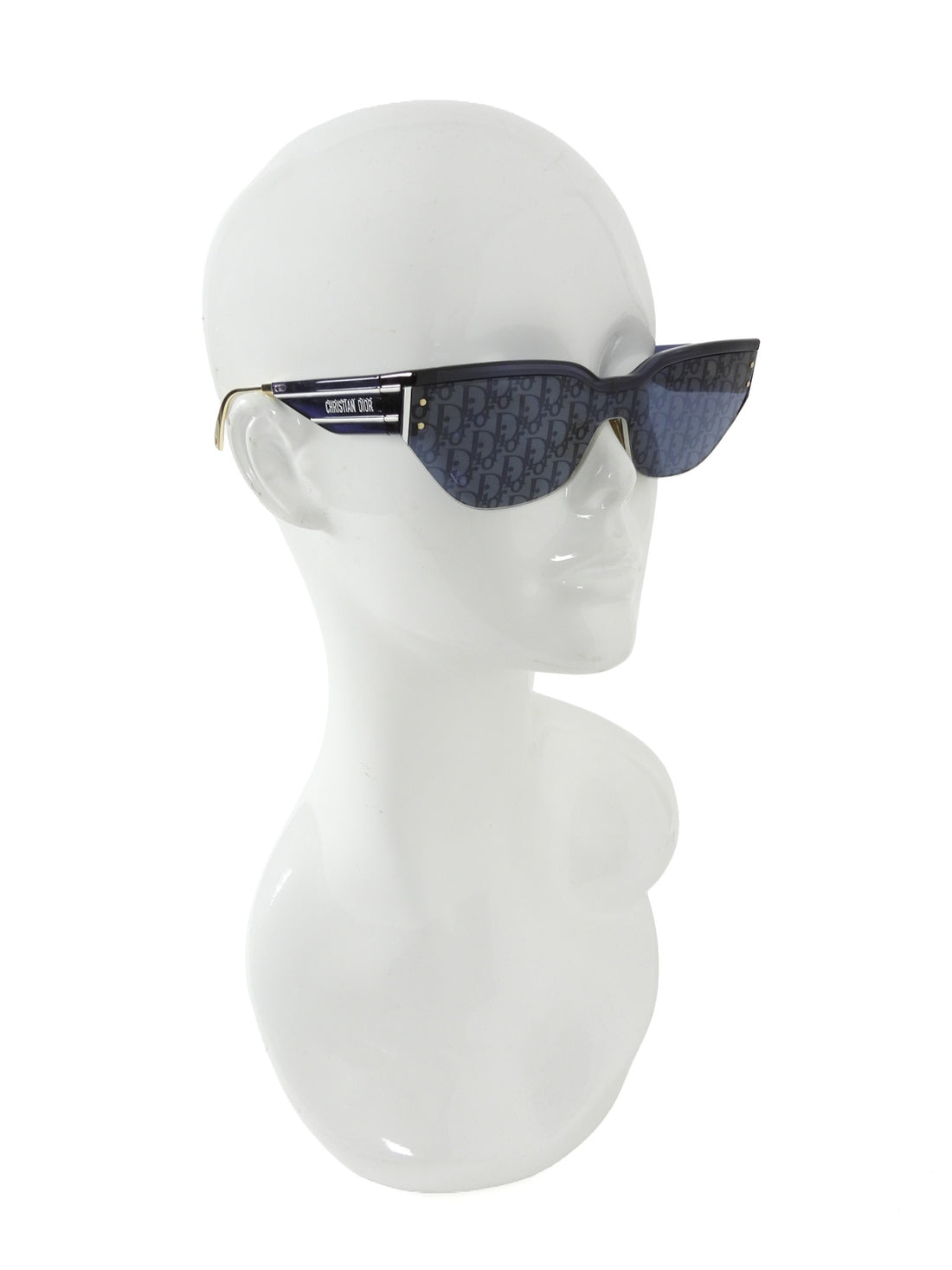 Dior Blue DiorClub M3U Oblique Lens Cat Eye Sunglasses