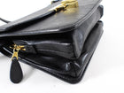 Balenciaga Black Embossed Leather Small Accordion Bag