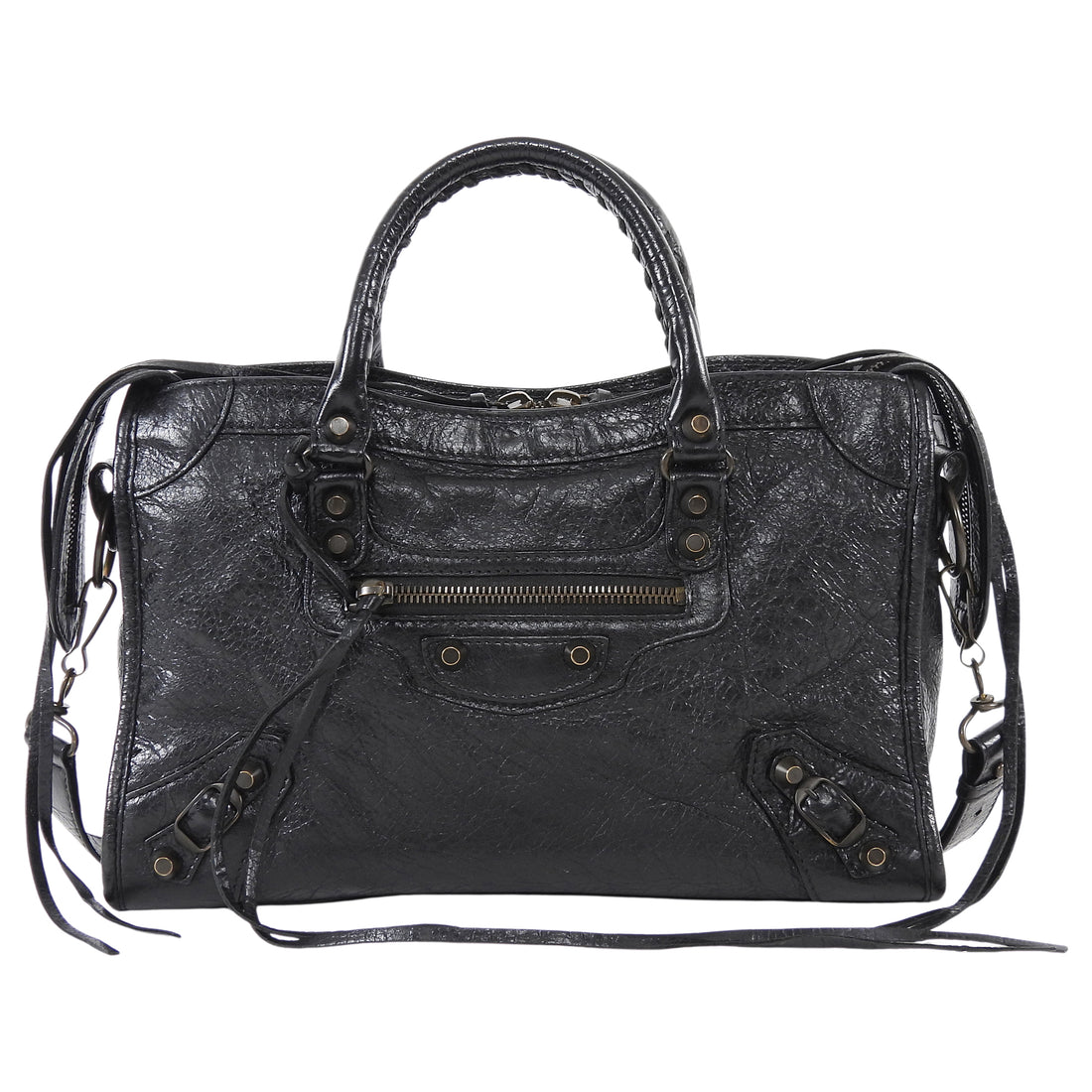 Balenciaga Arena Lambskin Classic City Small Moto Bag