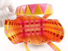 Marni Pink Yellow Red White Multi Basket Weave Plastic Basket Bag