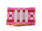 Marni Pink Yellow Red White Multi Basket Weave Plastic Basket Bag