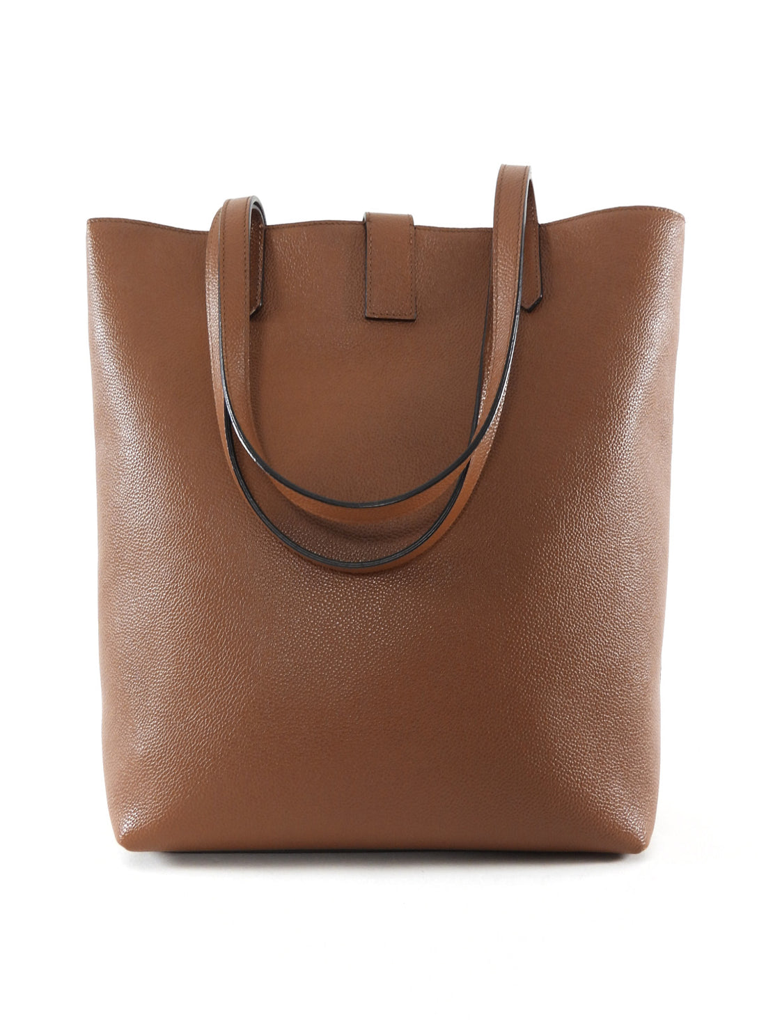 Demellier Tan Brown Leather Vertical Vancouver Tote Bag