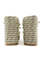 Valentino Beige Rockstud Torchon Espadrille Wedge Sandals - 40